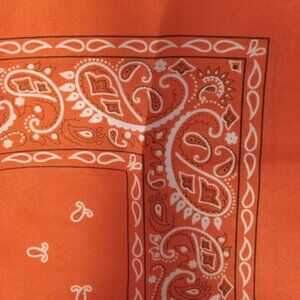 Crisp, Vibrant Orange 21-inch Square Bandana Scarf - never used!